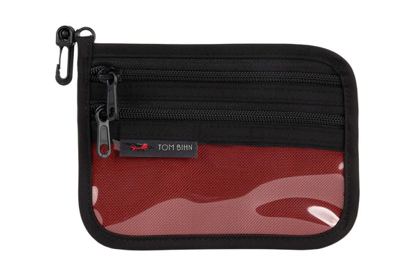 Small Double Organizer Pouch in Mars Red Ballistic